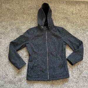 Free Country Jacket Women's Medium Black/Gray Full Zip Hood‎
